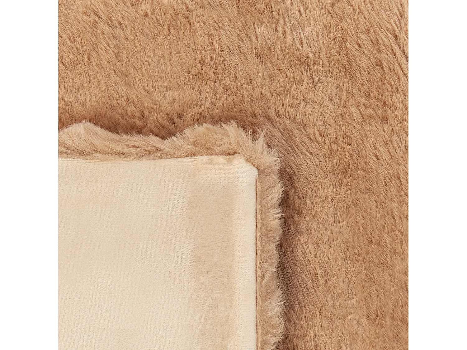 Manta SALKA Imitação de pele 150 x 200 cm Castanho