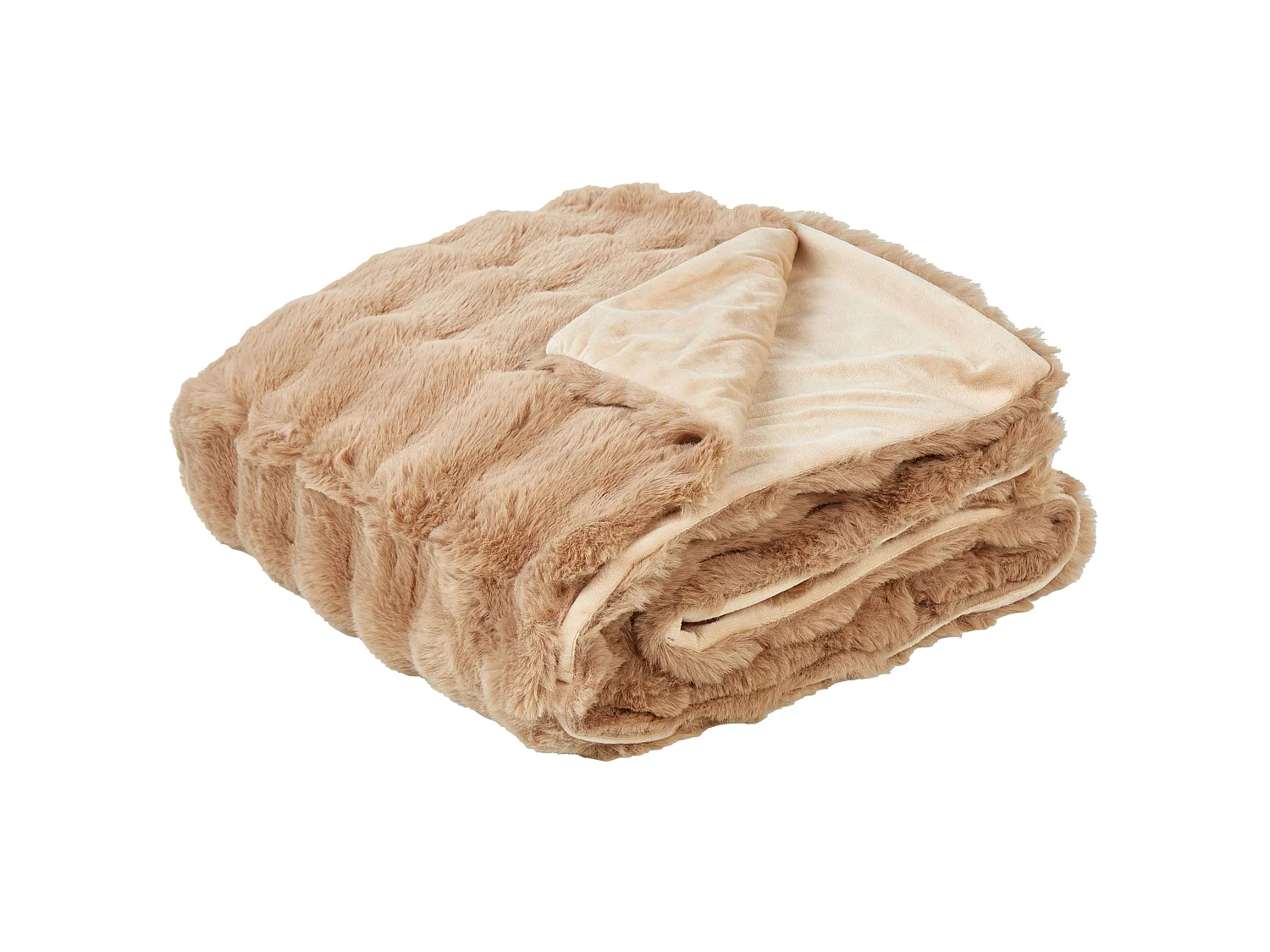 Blanket SALKA Faux Fur 150 x 200 cm Brown