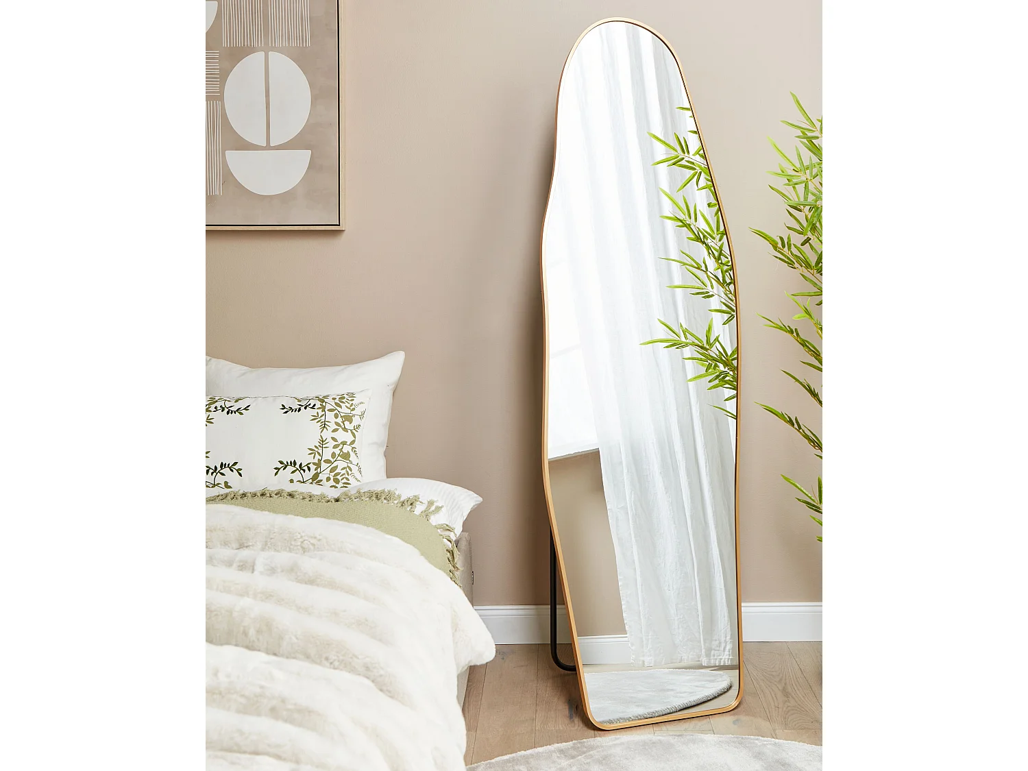 Specchio da terra LARCHE 160 cm Metallo Oro