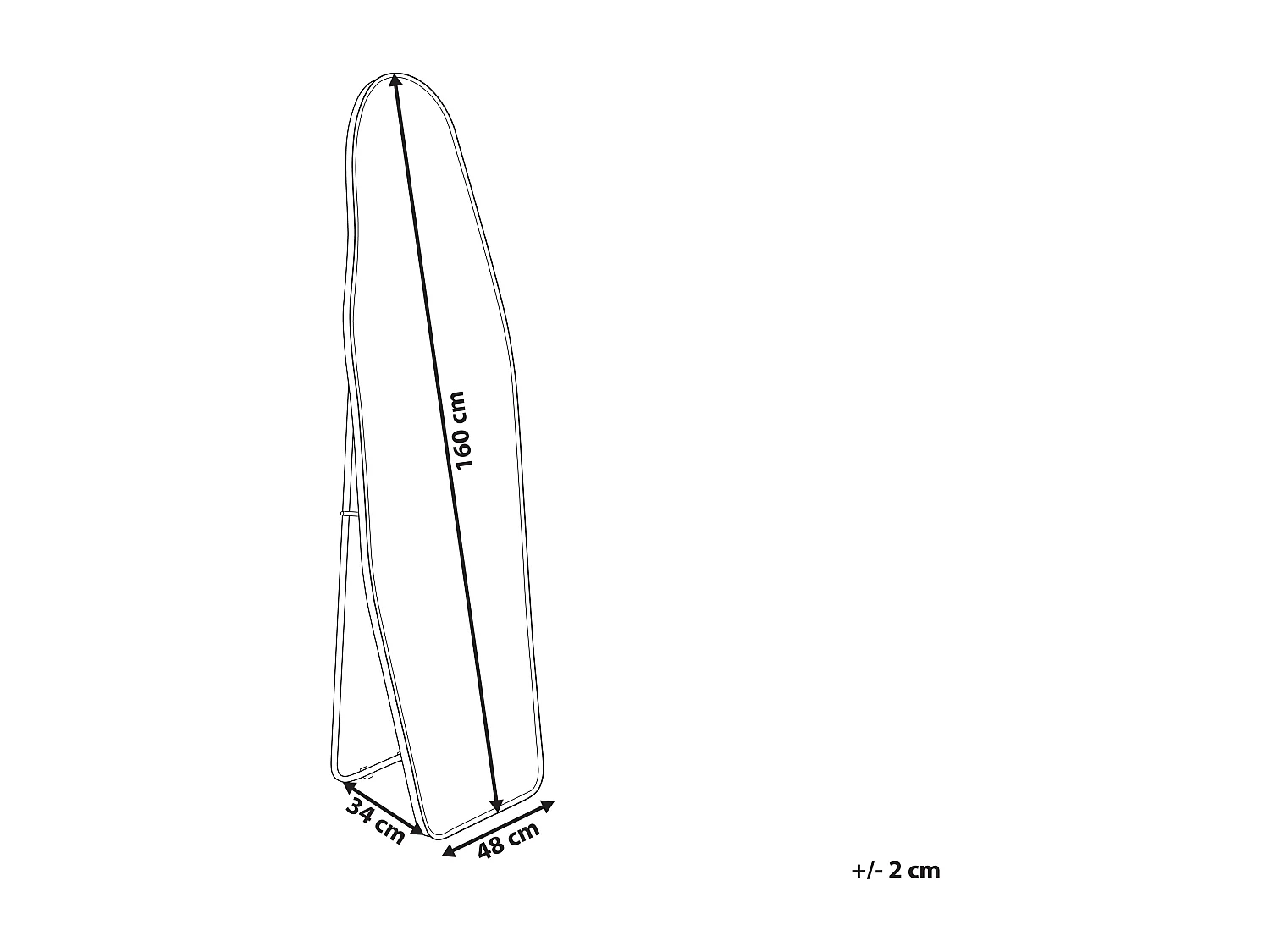Staande spiegel LARCHE 160 cm Metaal Goud