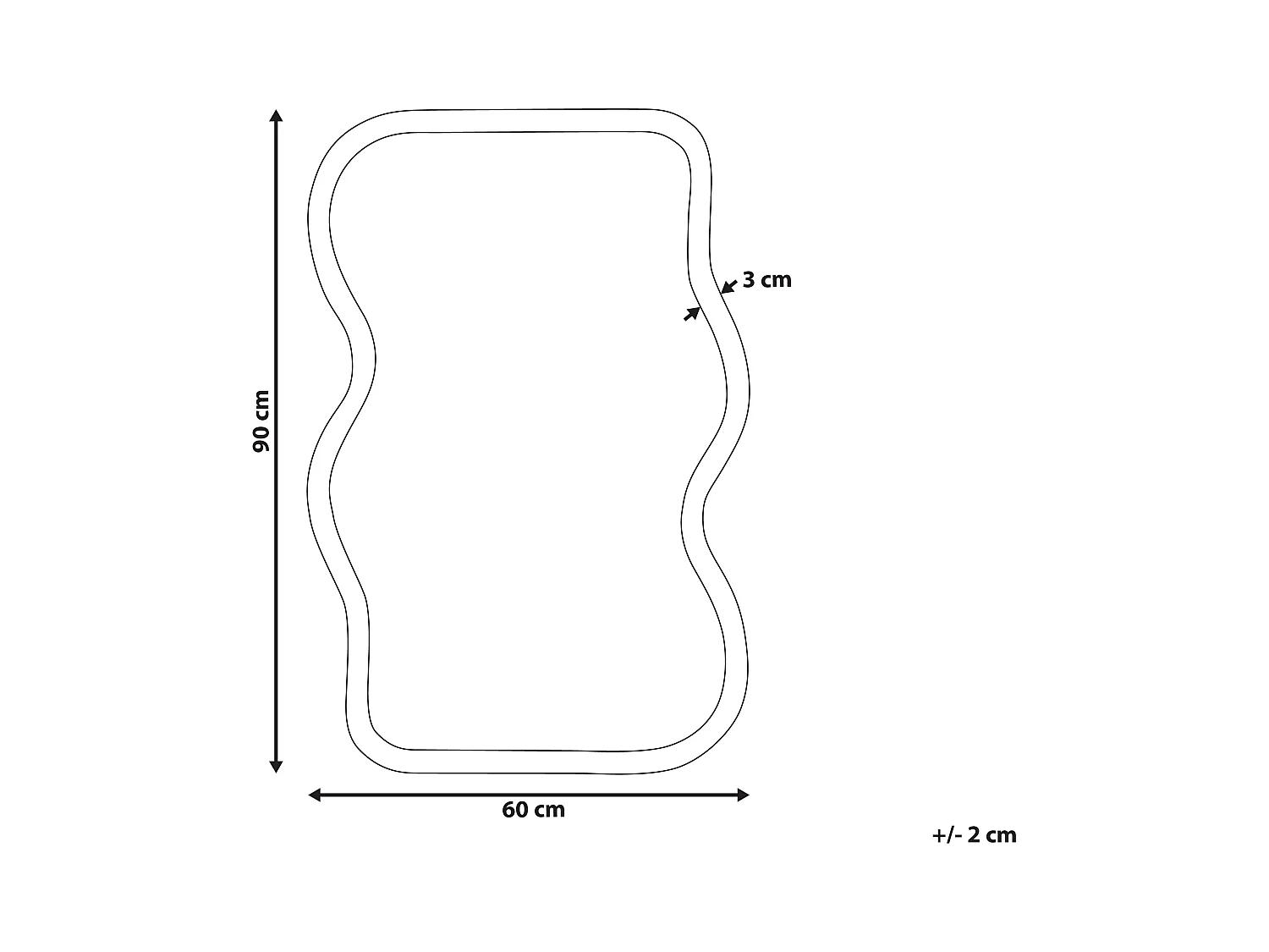 Wandspiegel RONNET 60 cm 90 cm Holz Hellblau
