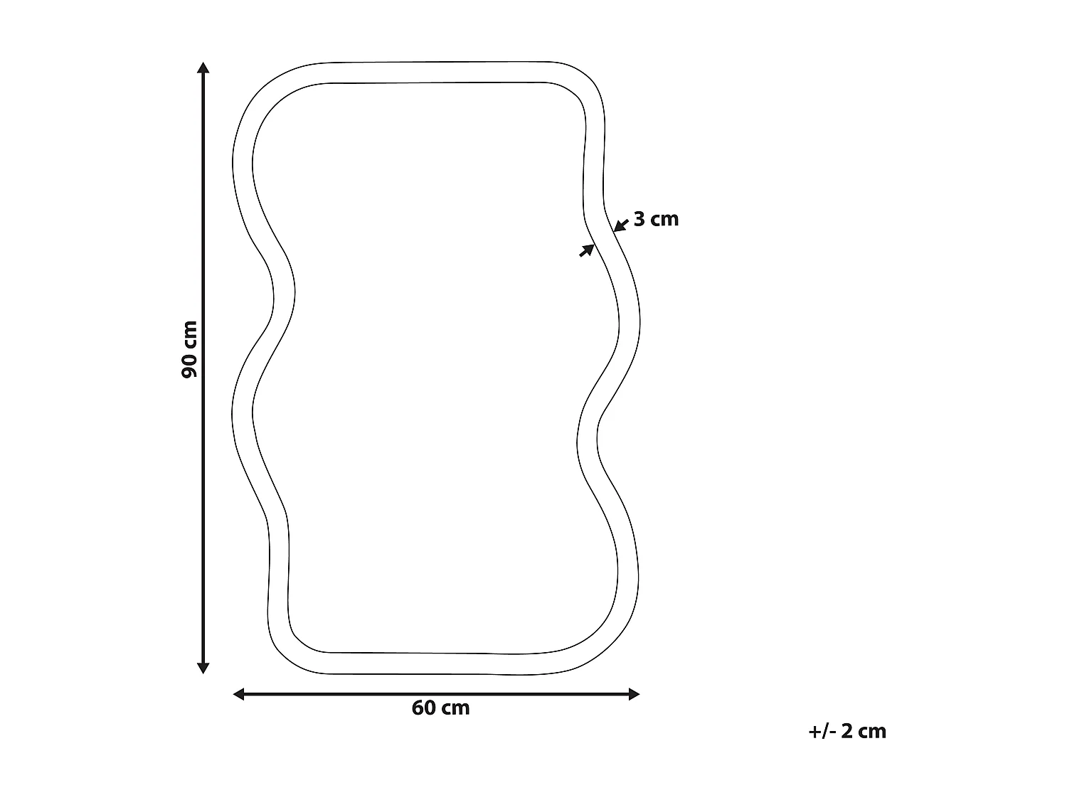 Wandspiegel RONNET 60 cm 90 cm Holz Hellblau