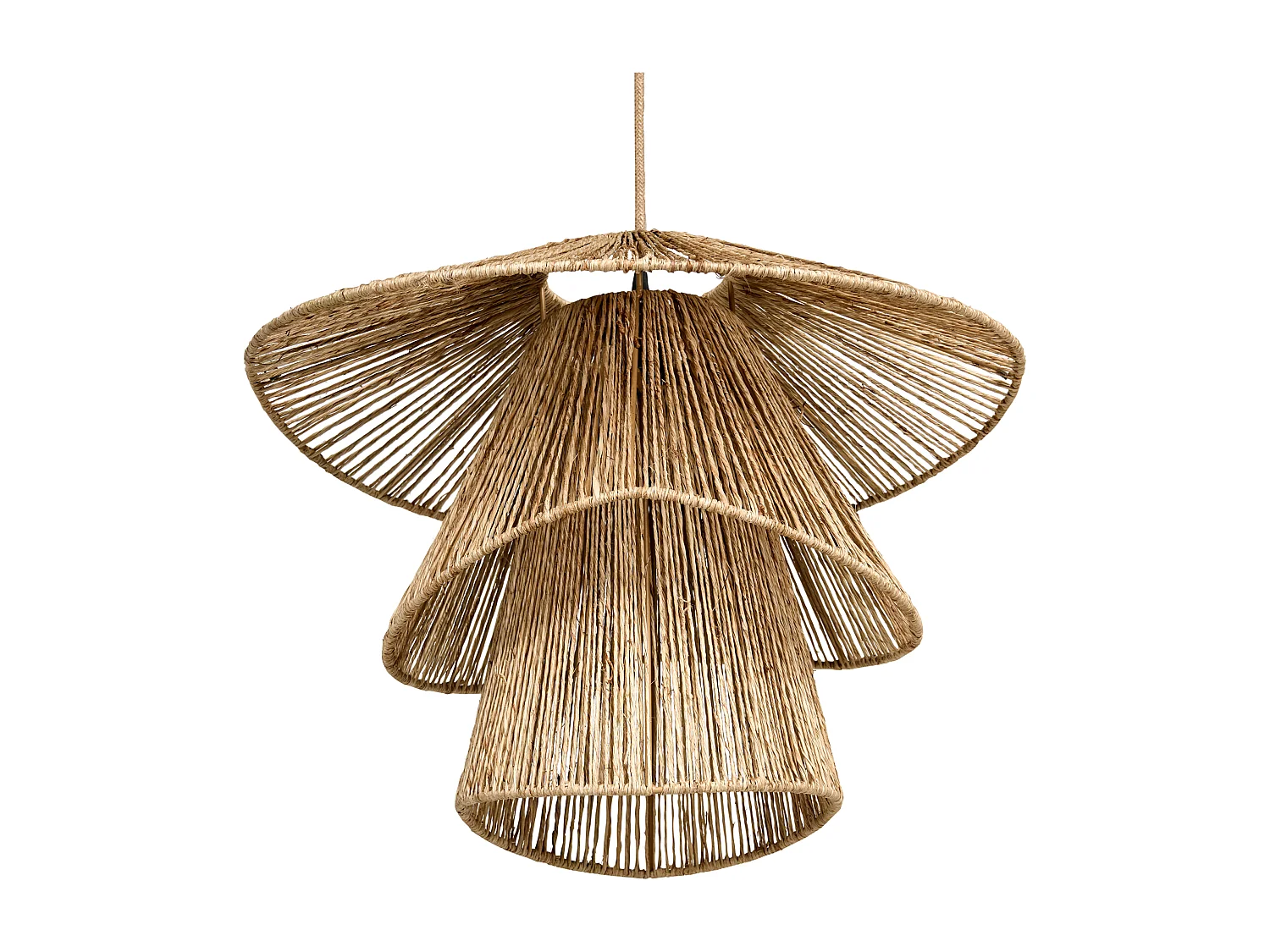 Hängelampe aus Jute natürlich Boho Stil modern Bedas