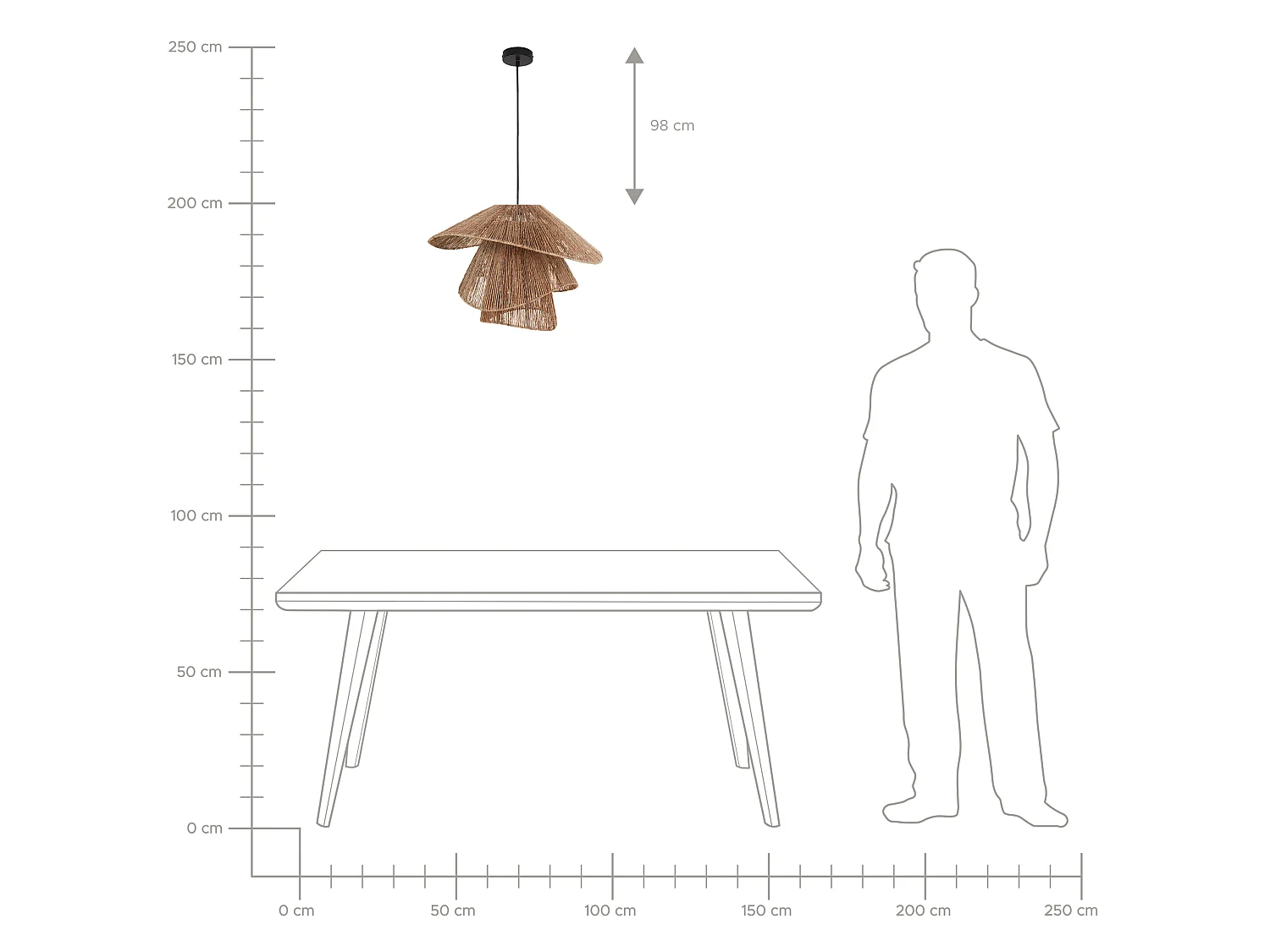Pendant Lamp BEDAS Jute Natural