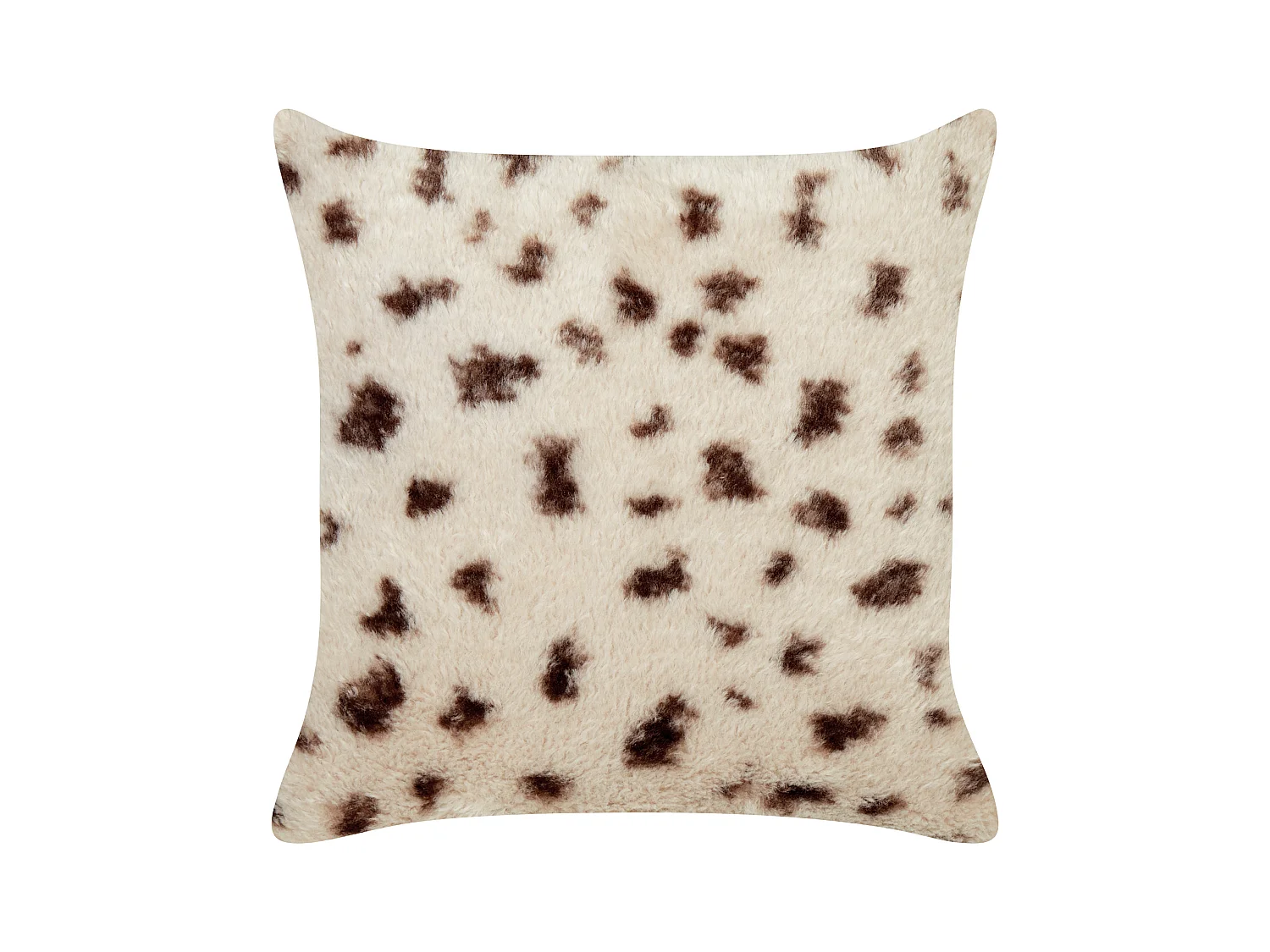 Set van 2 decoratieve kussens KASRA Nepbont 45 x 45 cm Lichtbeige Abstract patroon