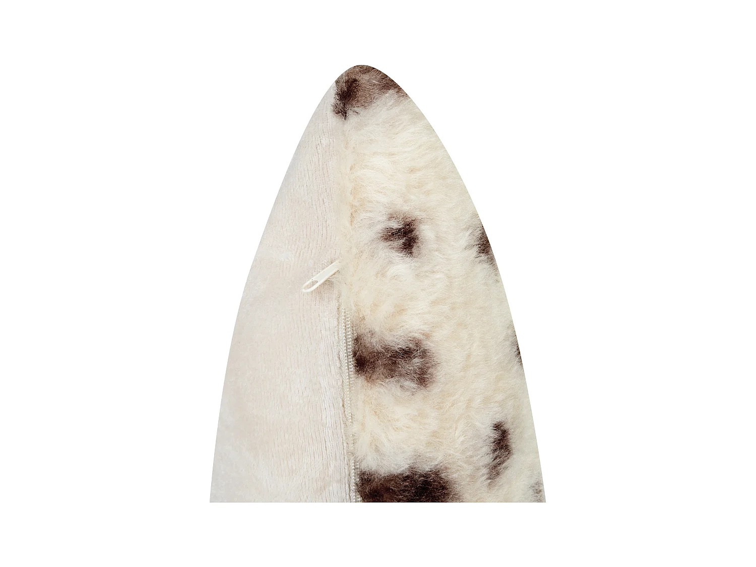 Set van 2 decoratieve kussens KASRA Nepbont 45 x 45 cm Lichtbeige Abstract patroon