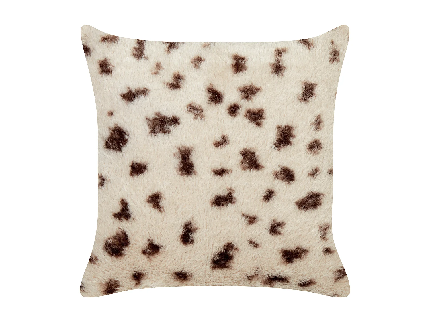 Lot de 2 coussins décoratifs KASRA Fourrure synthétique 45 x 45 cm Beige clair Motif abstrait