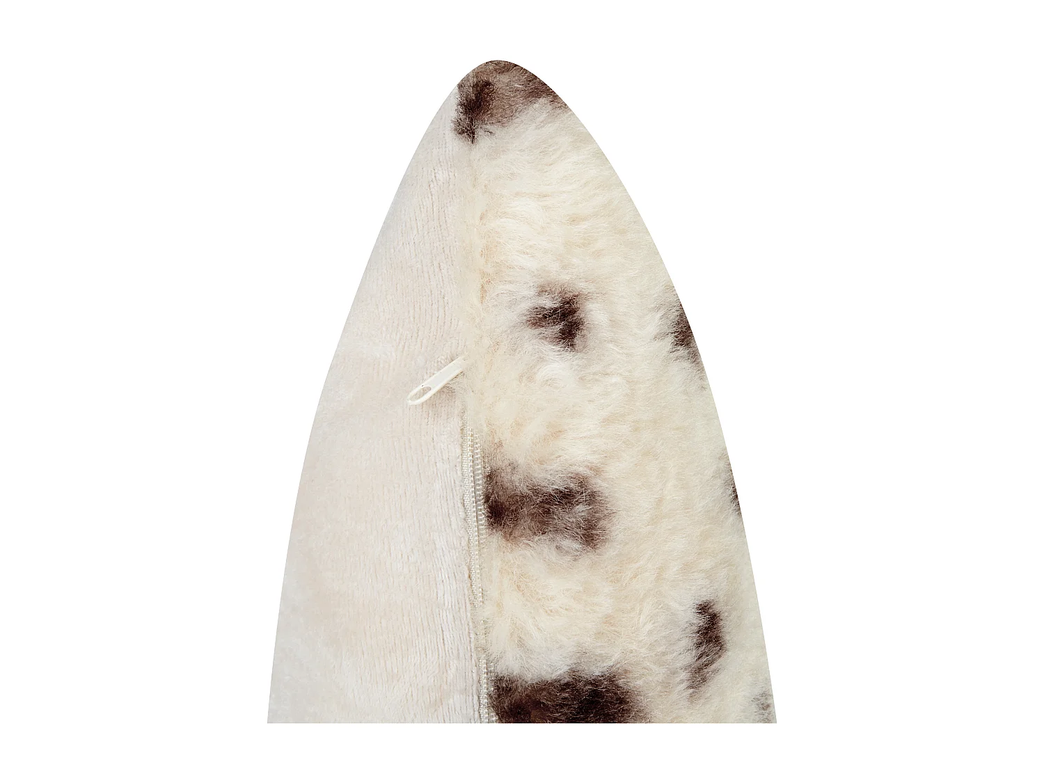 Lot de 2 coussins décoratifs KASRA Fourrure synthétique 45 x 45 cm Beige clair Motif abstrait