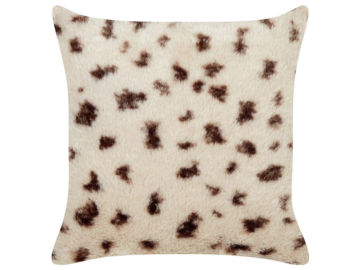 Dekokissen 2er Set KASRA Webpelz 45 x 45 cm Hellbeige Abstraktes Muster