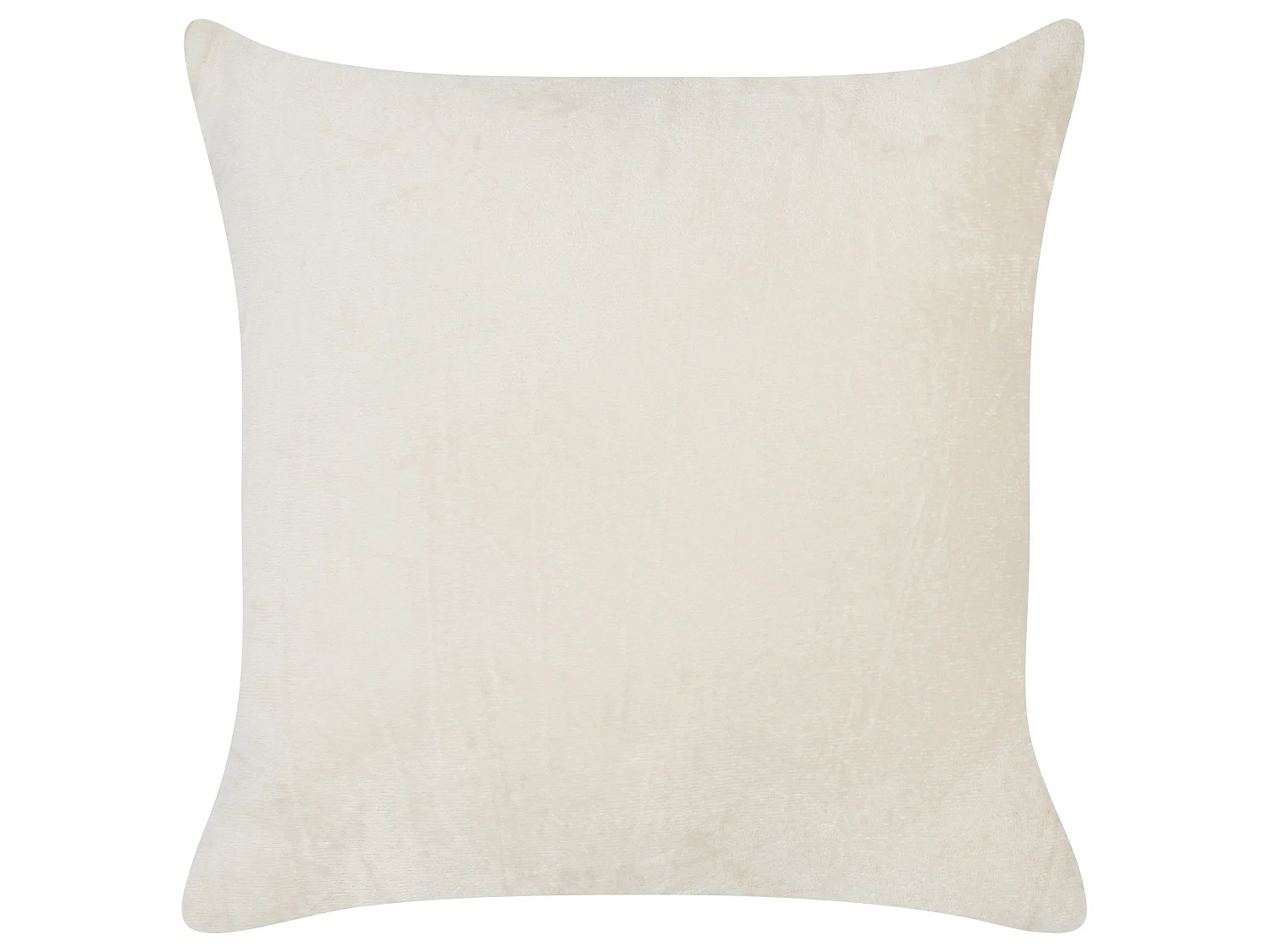 Dekokissen 2er Set KASRA Webpelz 45 x 45 cm Hellbeige Abstraktes Muster