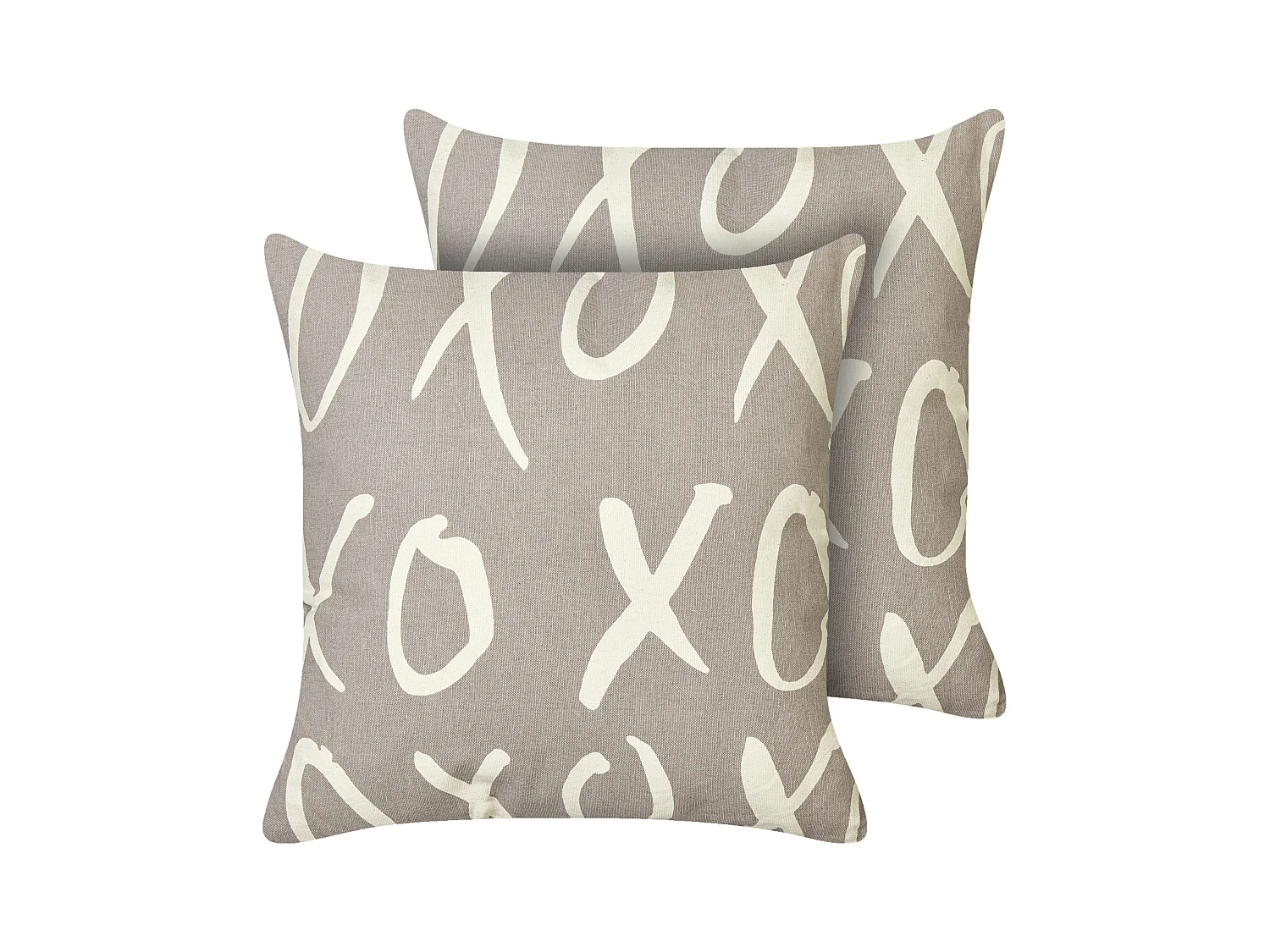 Lot de 2 coussins décoratifs TELOPEA Coton 45 x 45 cm Gris Texte