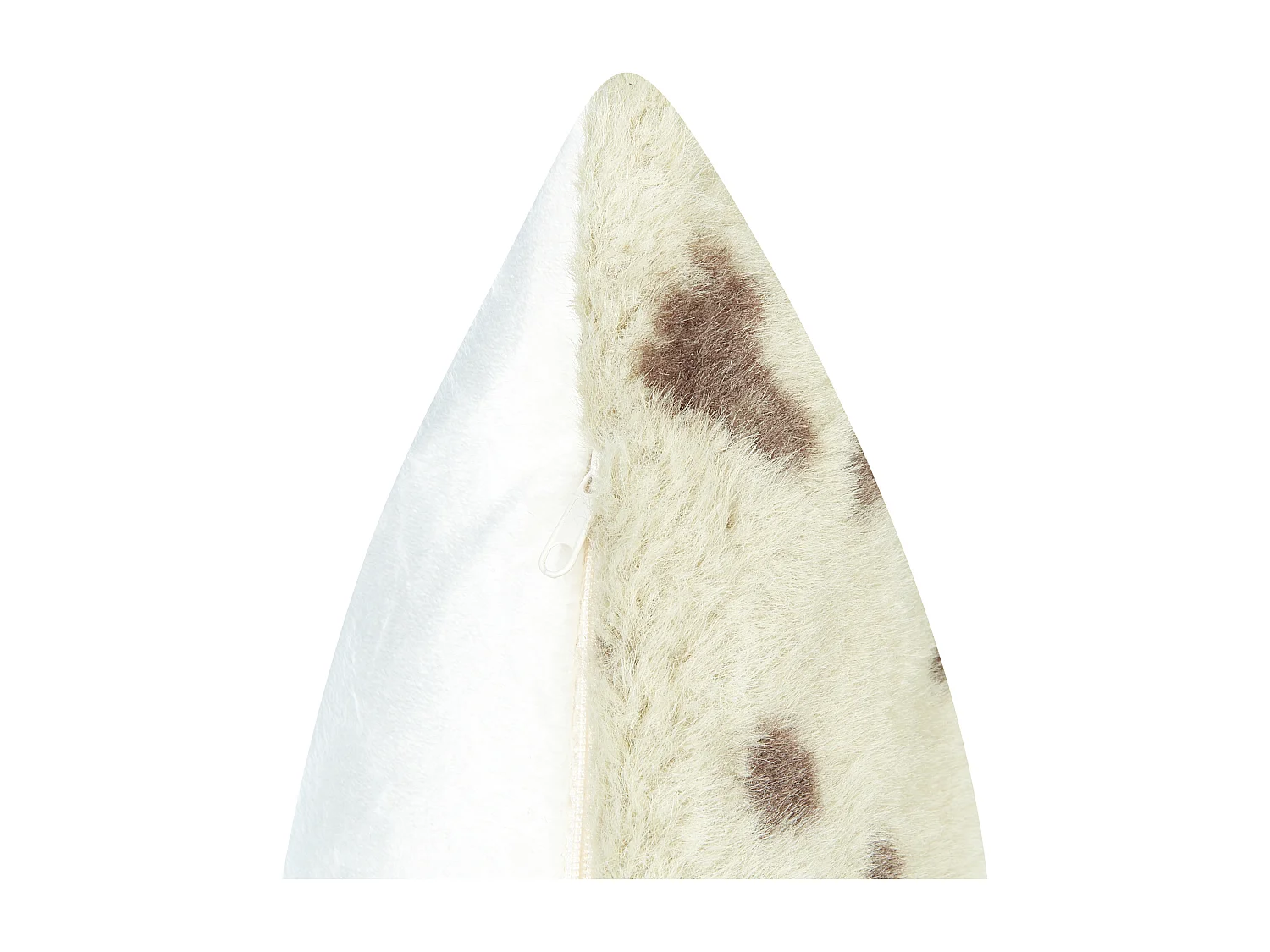 Lot de 2 coussins décoratifs KASRA Fourrure synthétique 45 x 45 cm Beige Motif abstrait