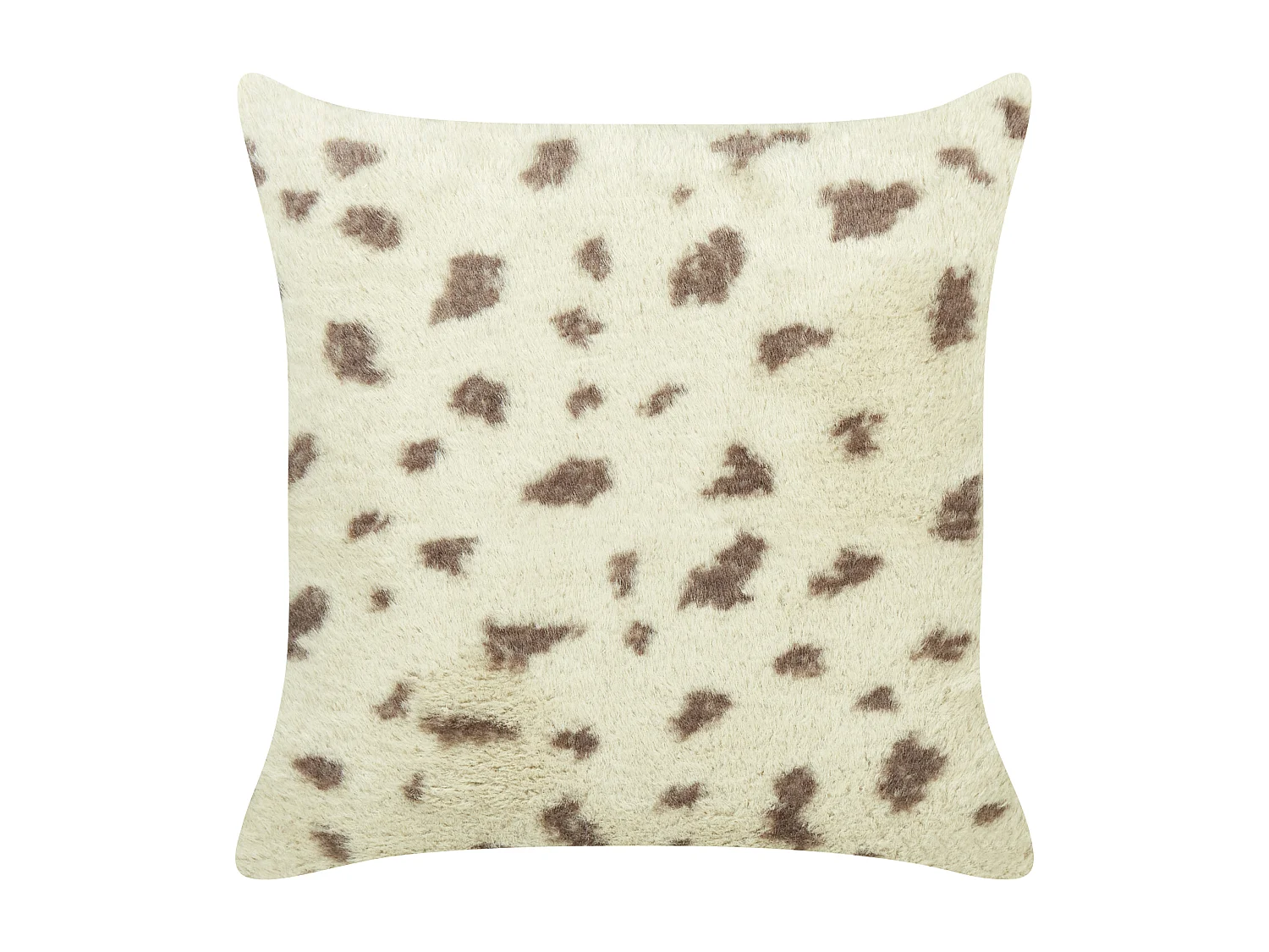 Set di 2 cuscini KASRA Finta pelliccia 45 x 45 cm Beige Trama astratta