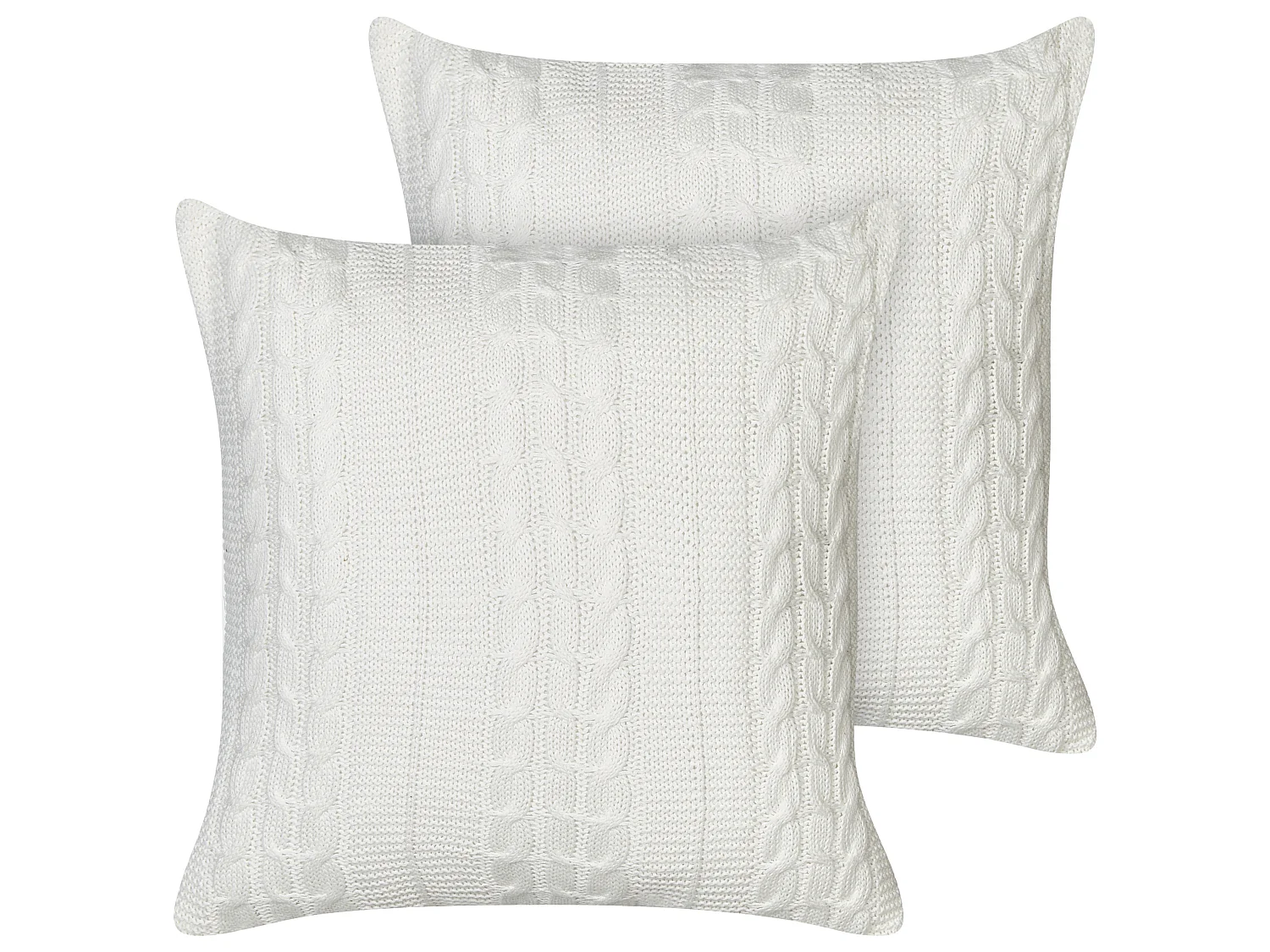 Set di 2 cuscini CADETIA Cotone 45 x 45 cm Bianco Tinta unita