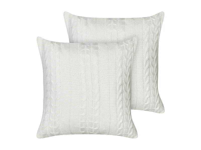 Set di 2 cuscini CADETIA Cotone 45 x 45 cm Bianco Tinta unita