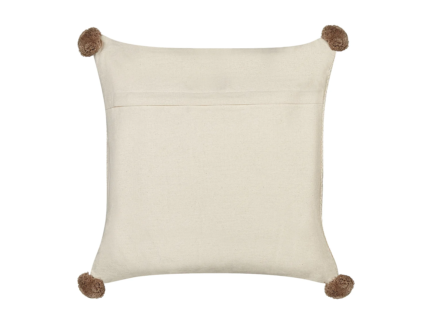 Conjunto de 2 almofadas decorativas OBERONIA Algodão 45 x 45 cm Creme Sólido