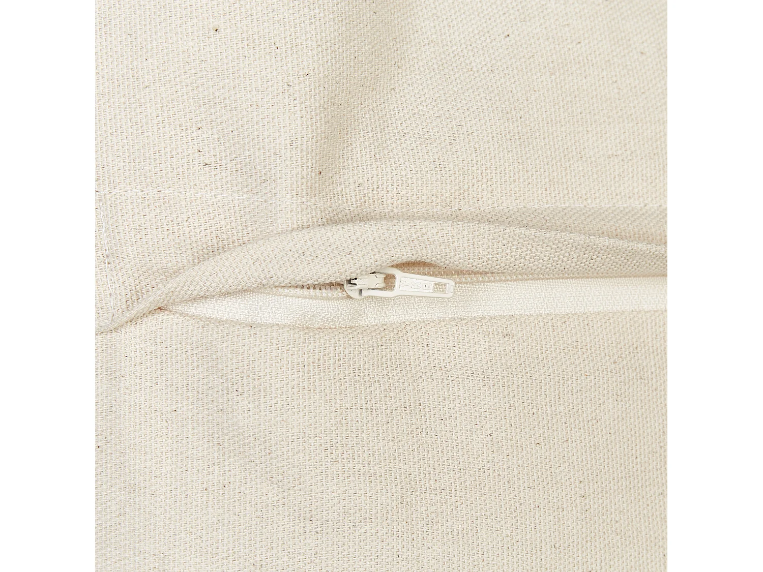 Conjunto de 2 almofadas decorativas OBERONIA Algodão 45 x 45 cm Creme Sólido