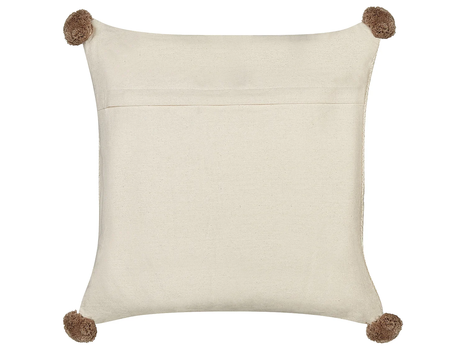 Set of 2 Decorative Cushions OBERONIA Cotton 45 x 45 cm Beige Solid