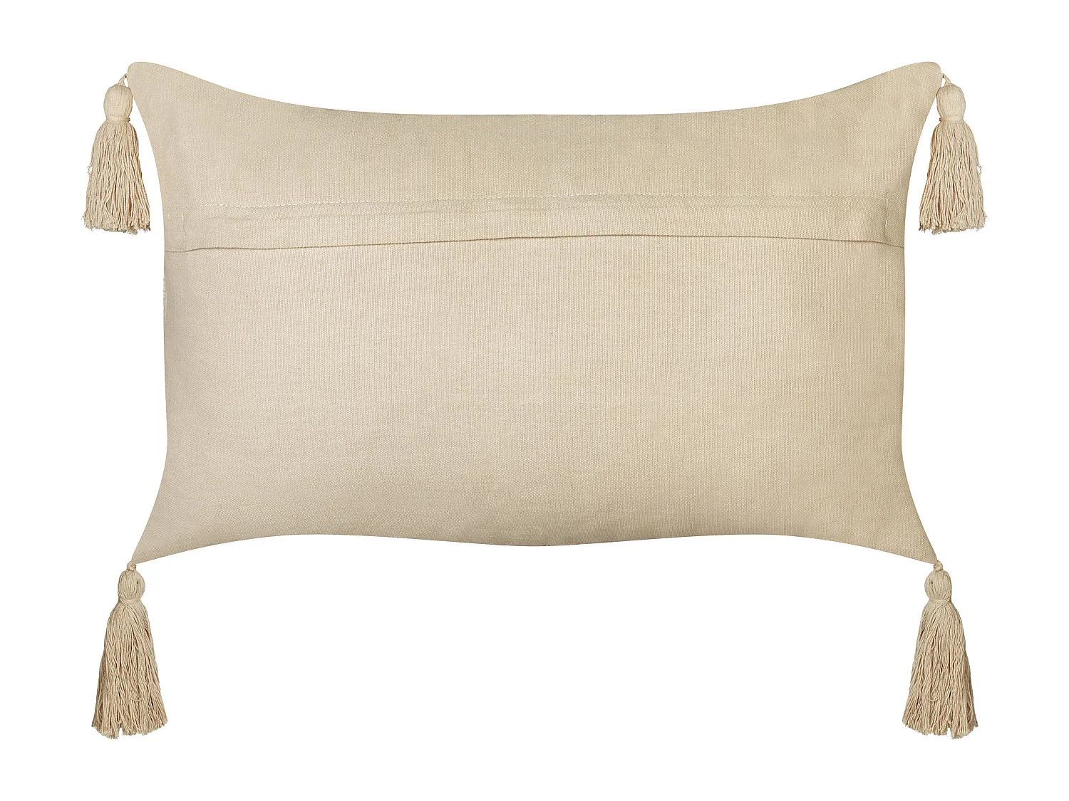 Conjunto de 2 almofadas decorativas CAESIA Algodão 30 x 50 cm Creme Sólido