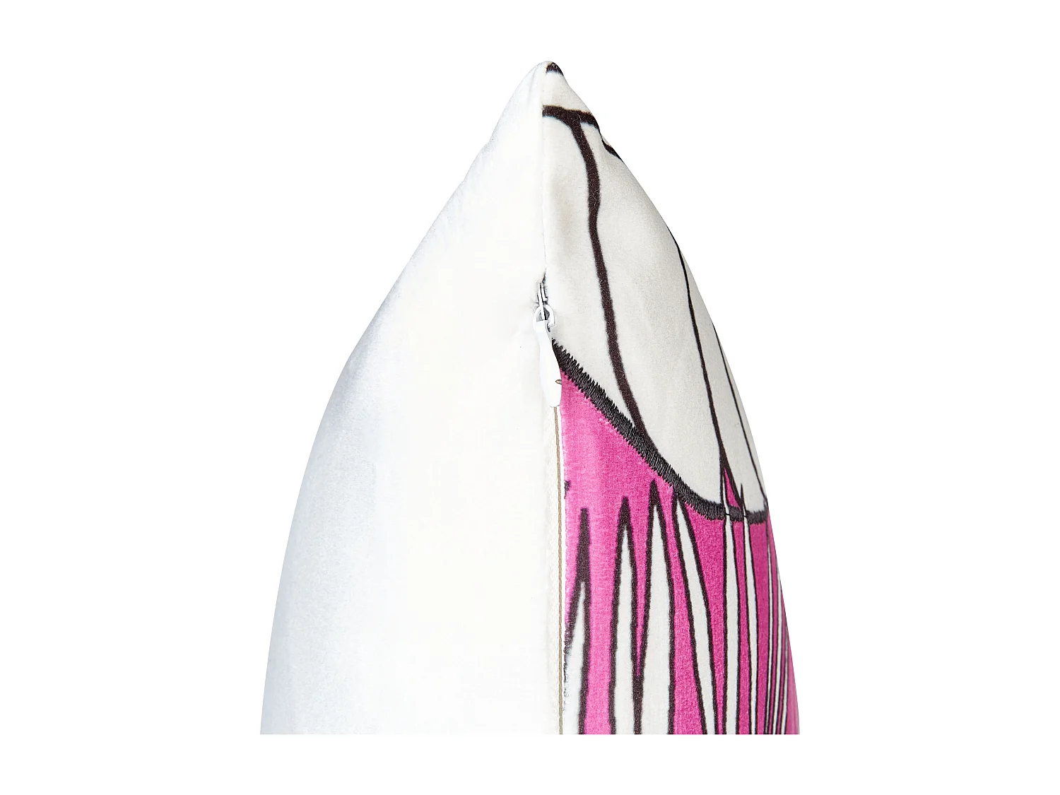 Dekokissen 2er Set Samtstoff rosa Blattmuster 45 x 45 cm mit Füllung Malva