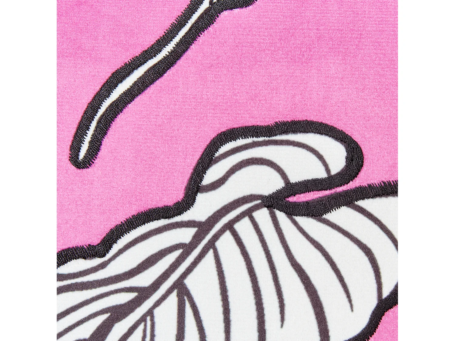 Dekokissen 2er Set Samtstoff rosa Blattmuster 45 x 45 cm mit Füllung Malva