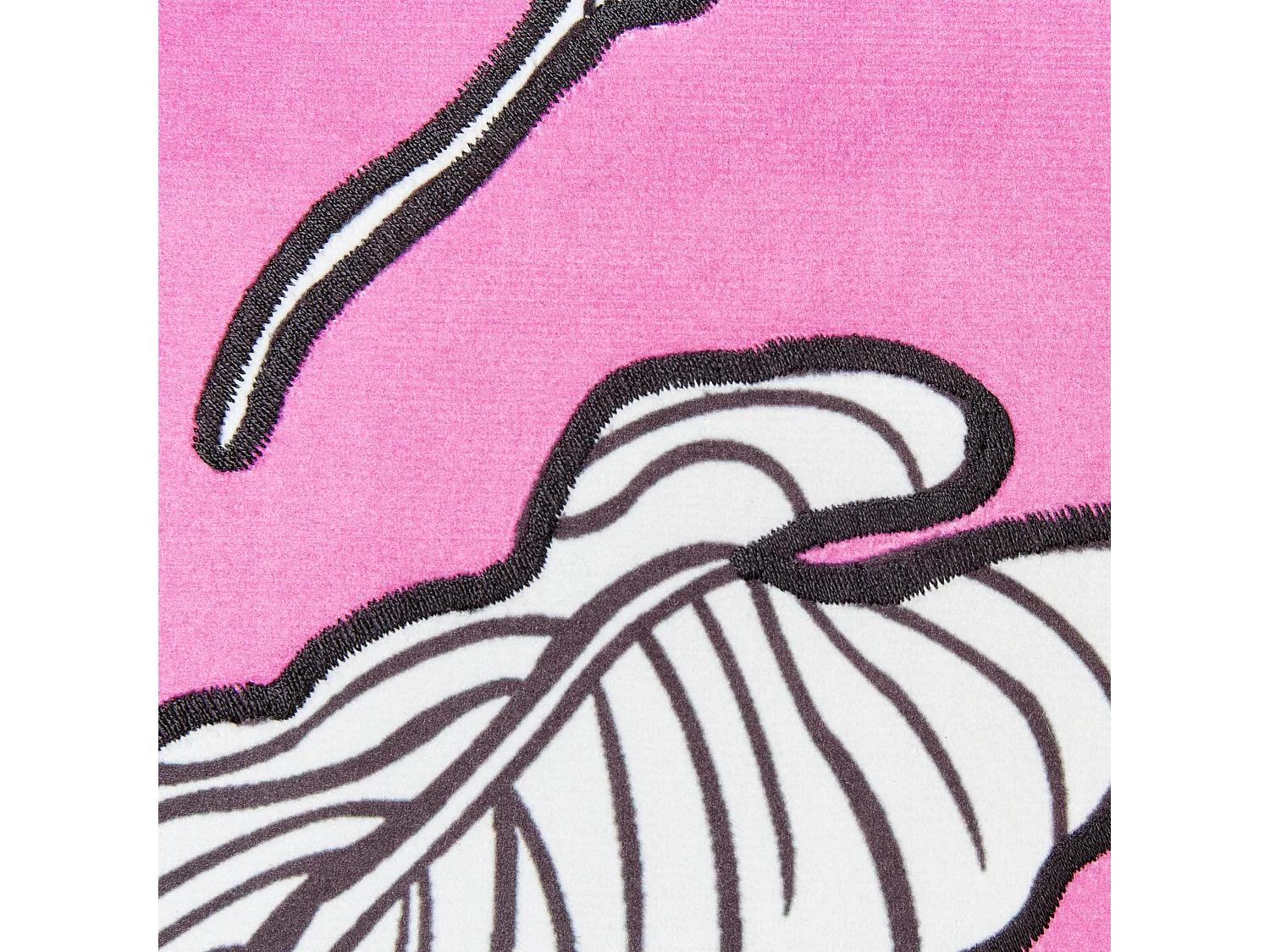 Dekokissen 2er Set Samtstoff rosa Blattmuster 45 x 45 cm mit Füllung Malva