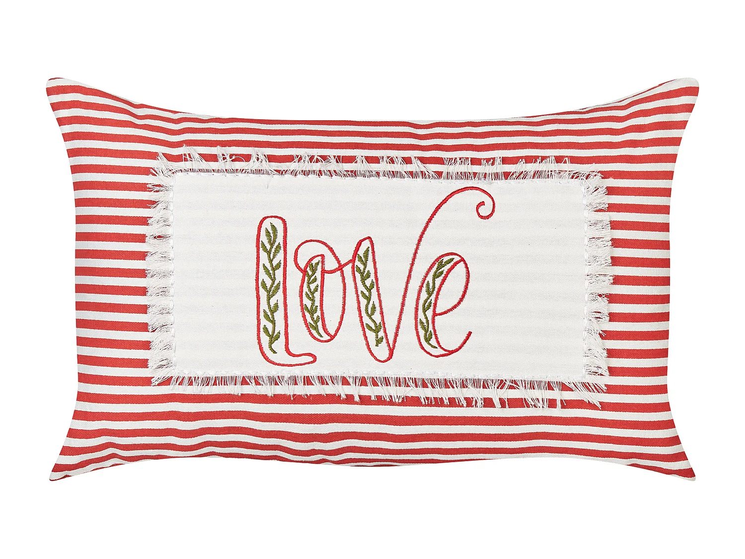 Set van 2 decoratieve kussens ALSINE Katoen 30 x 50 cm Rood Gestreept