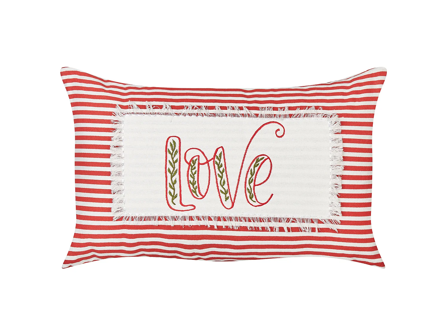Set van 2 decoratieve kussens ALSINE Katoen 30 x 50 cm Rood Gestreept