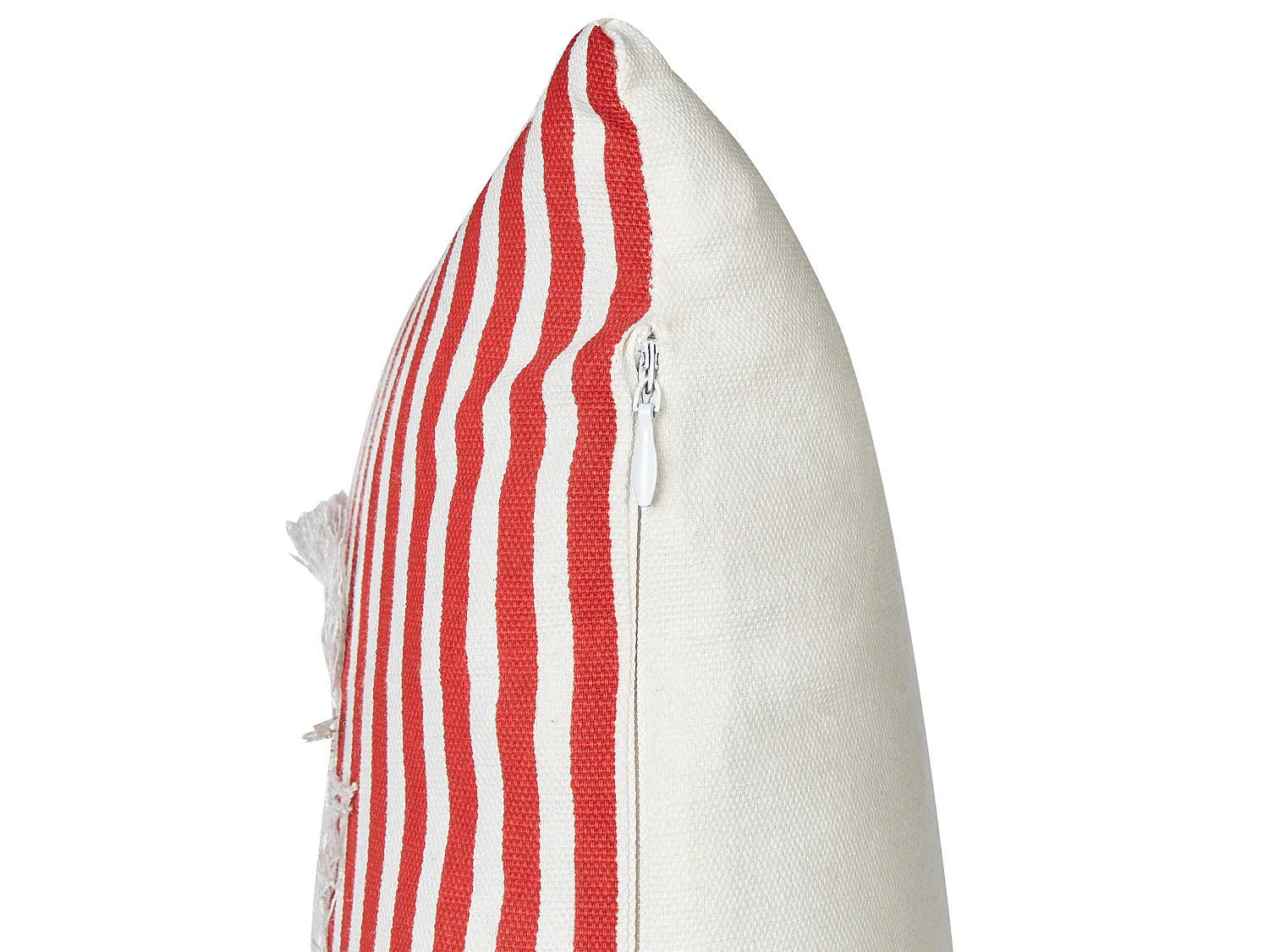Set van 2 decoratieve kussens ALSINE Katoen 30 x 50 cm Rood Gestreept