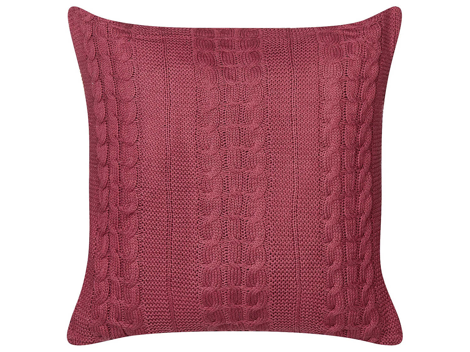 Lot de 2 coussins décoratifs CADETIA Coton 45 x 45 cm Rouge Bordeaux Unicolore