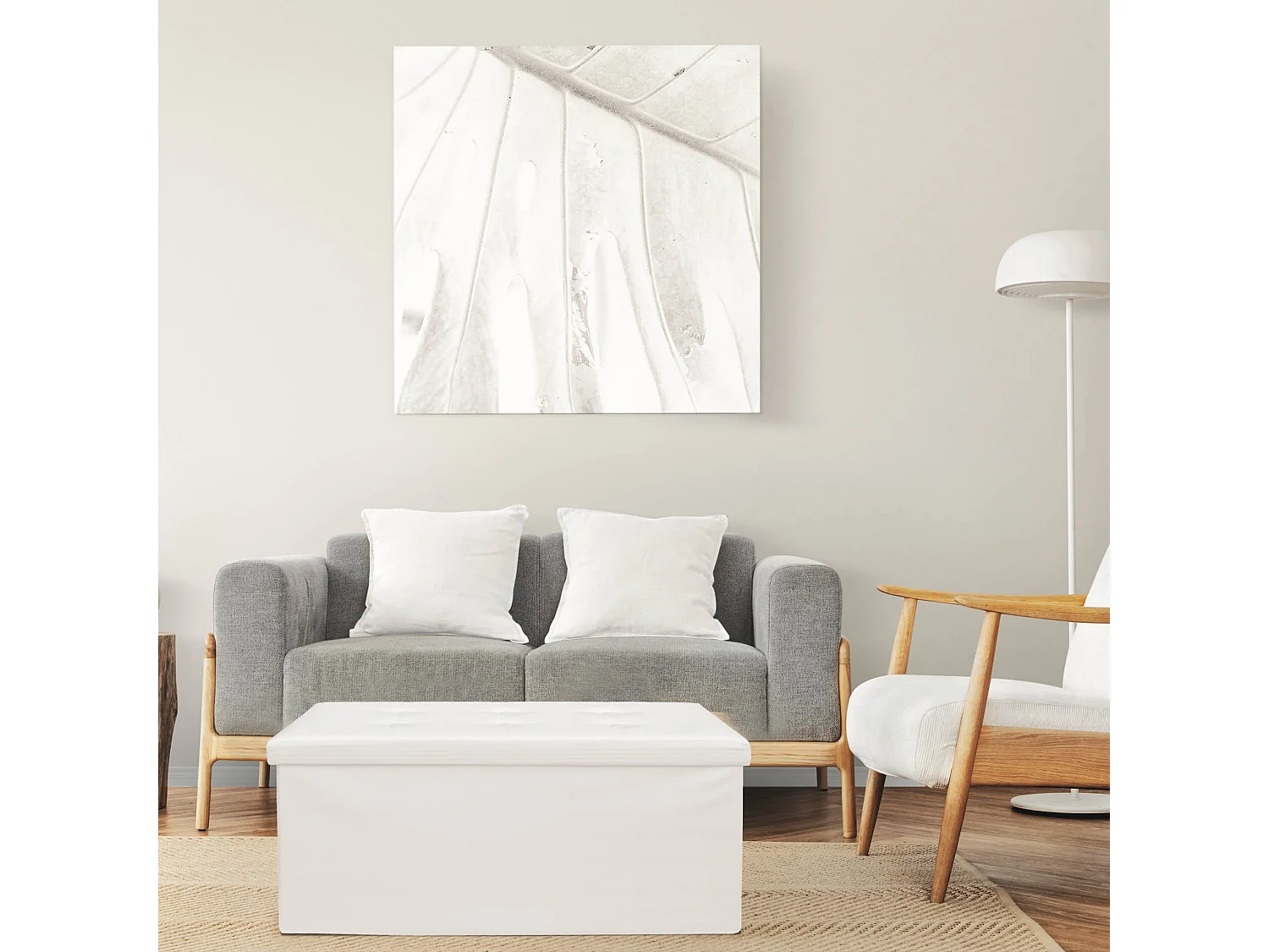 Mobili Rebecca Puff Sgabello Baule Bianco Design Moderno Contenitore 38x76x38