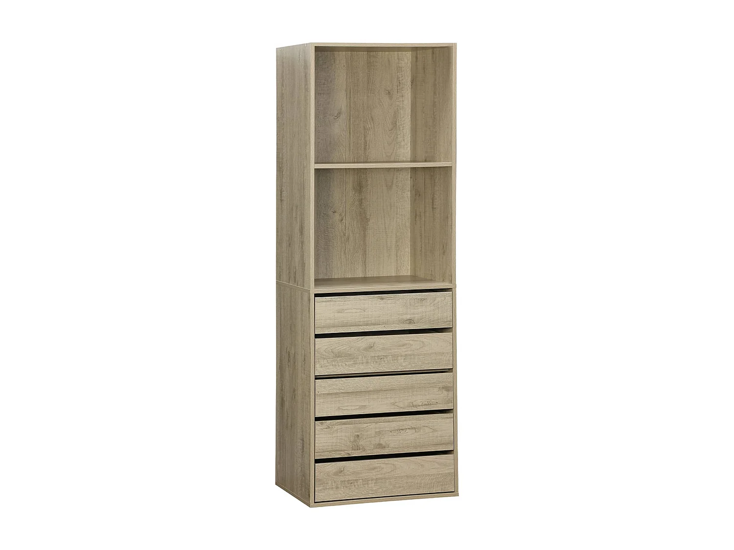 Kit dressing modulable avec 4 éléments. naturel. panneaux stratifiés