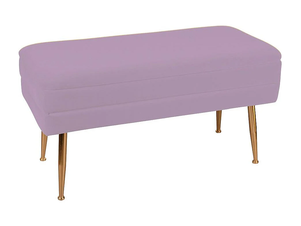 Banquette 2 places tissu rose pieds dorés TIM