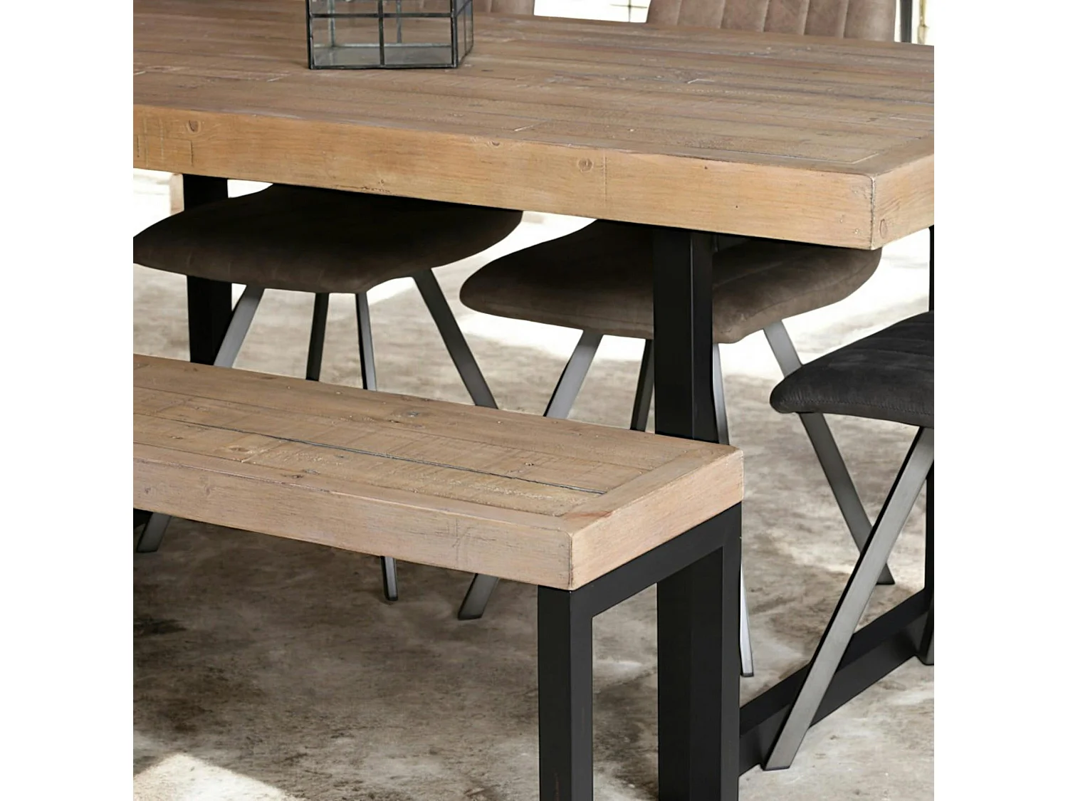 Banc de table en bois recyclé 140 cm AUCKLAND