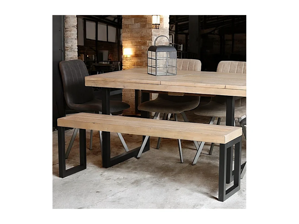 Banc de table en bois recyclé 140 cm AUCKLAND