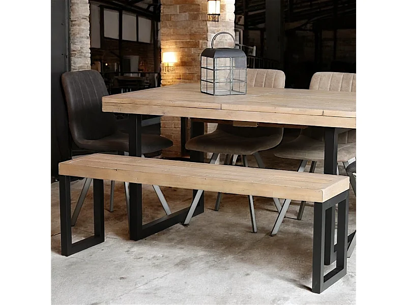 Banc de table en bois recyclé 140 cm AUCKLAND