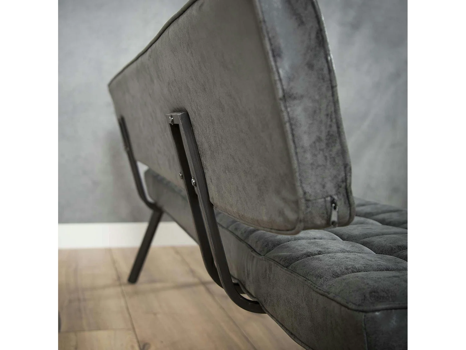 Banc salle à manger noir avec dossier 180 cm TRIBECA