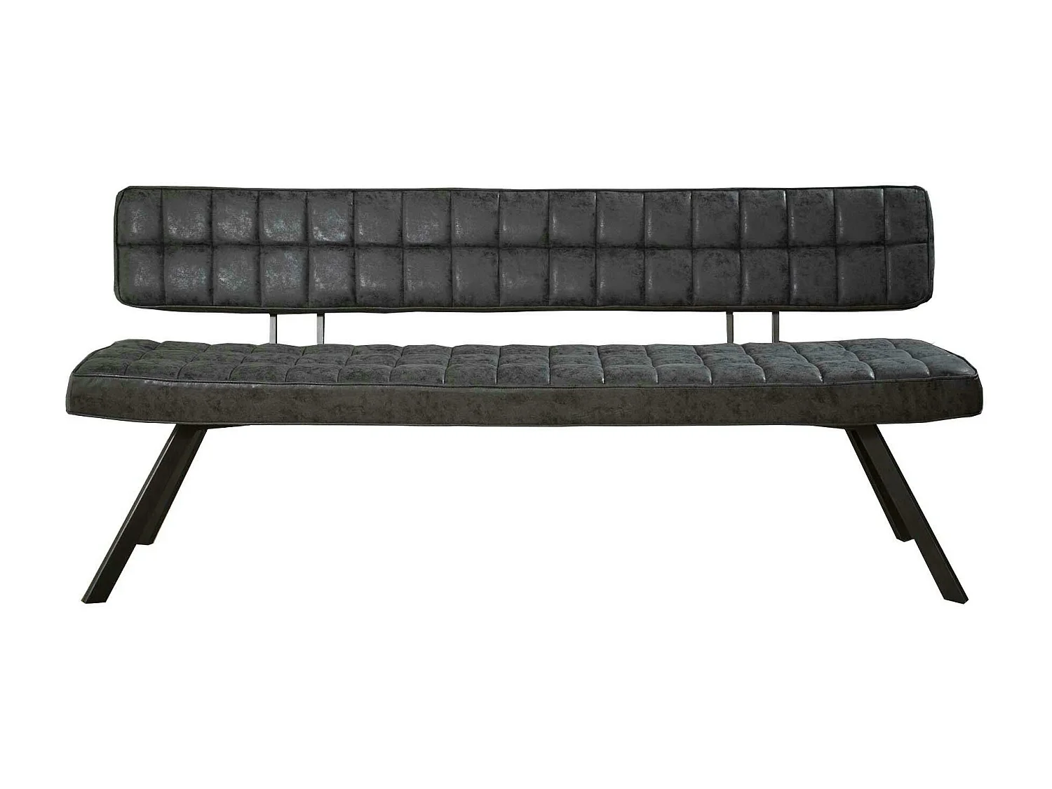 Banc salle à manger noir avec dossier 180 cm TRIBECA