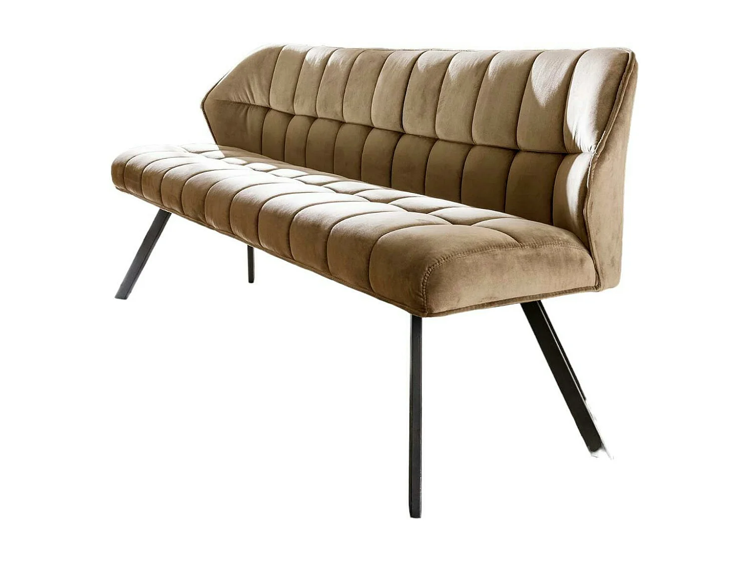 Banc salle à manger velours beige 180 cm MELBOURNE