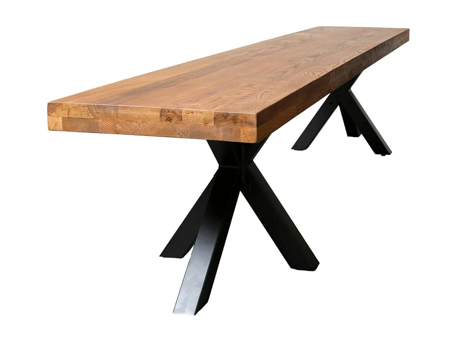 Banc de table chêne massif pieds croisés 200 cm OKA