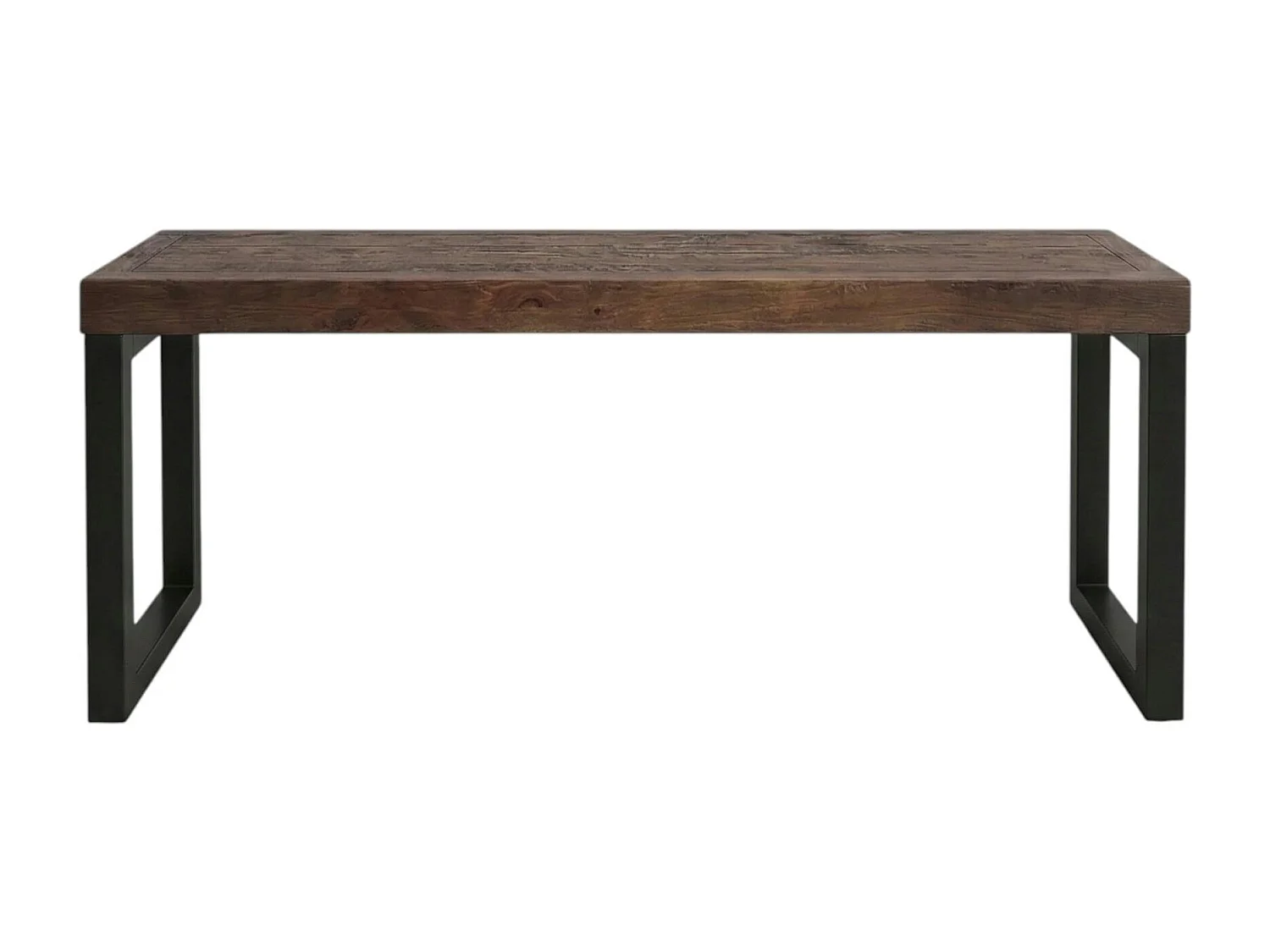 Banc bois brun recyclé pieds métal 140 cm SAMOA