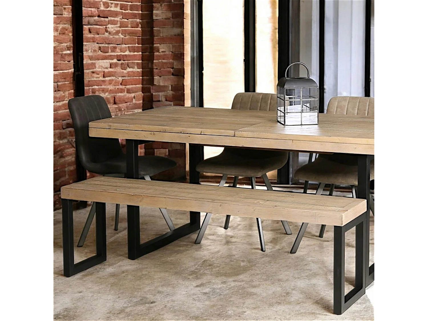 Banc de table en bois recyclé 155 cm AUCKLAND