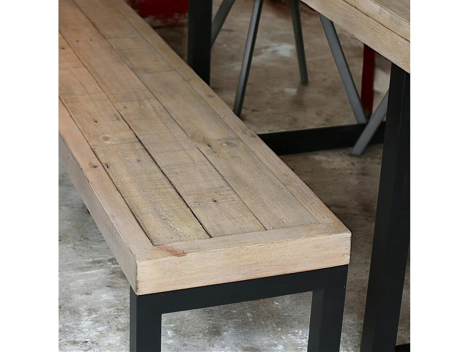 Banc de table en bois recyclé 155 cm AUCKLAND