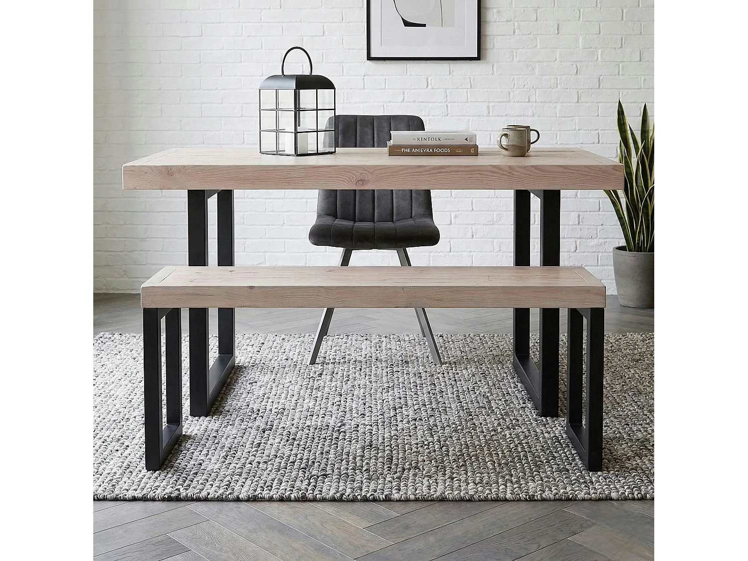 Banc de table en bois recyclé 155 cm AUCKLAND