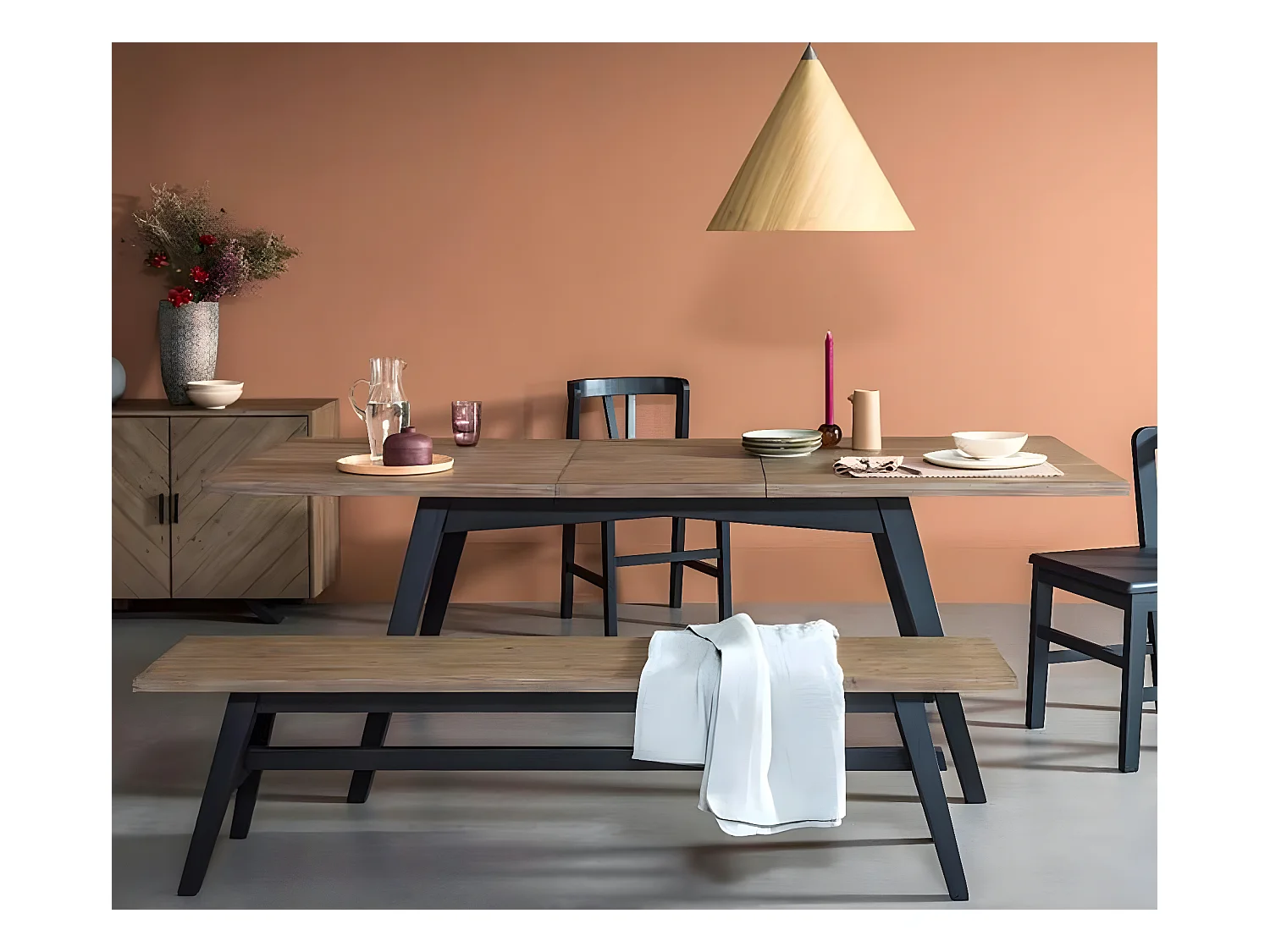 Banc en bois recyclé 160 cm VITTORIA