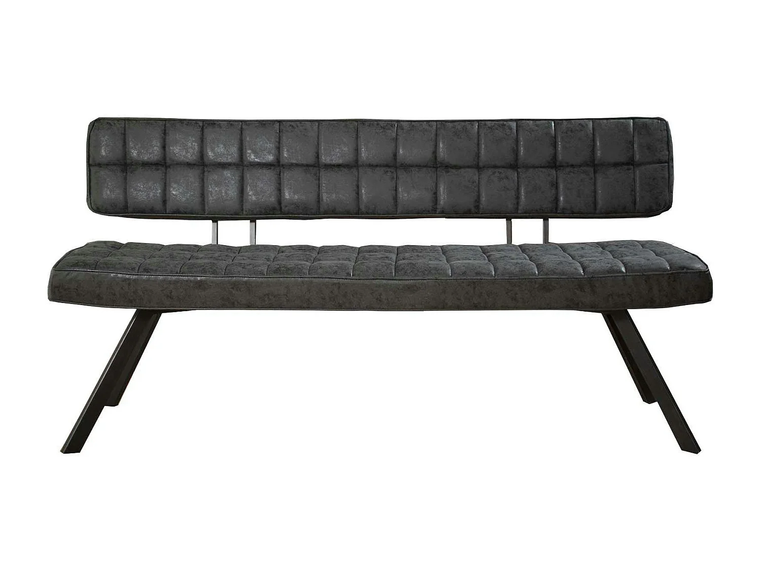 Banc salle à manger noir avec dossier 150 cm TRIBECA