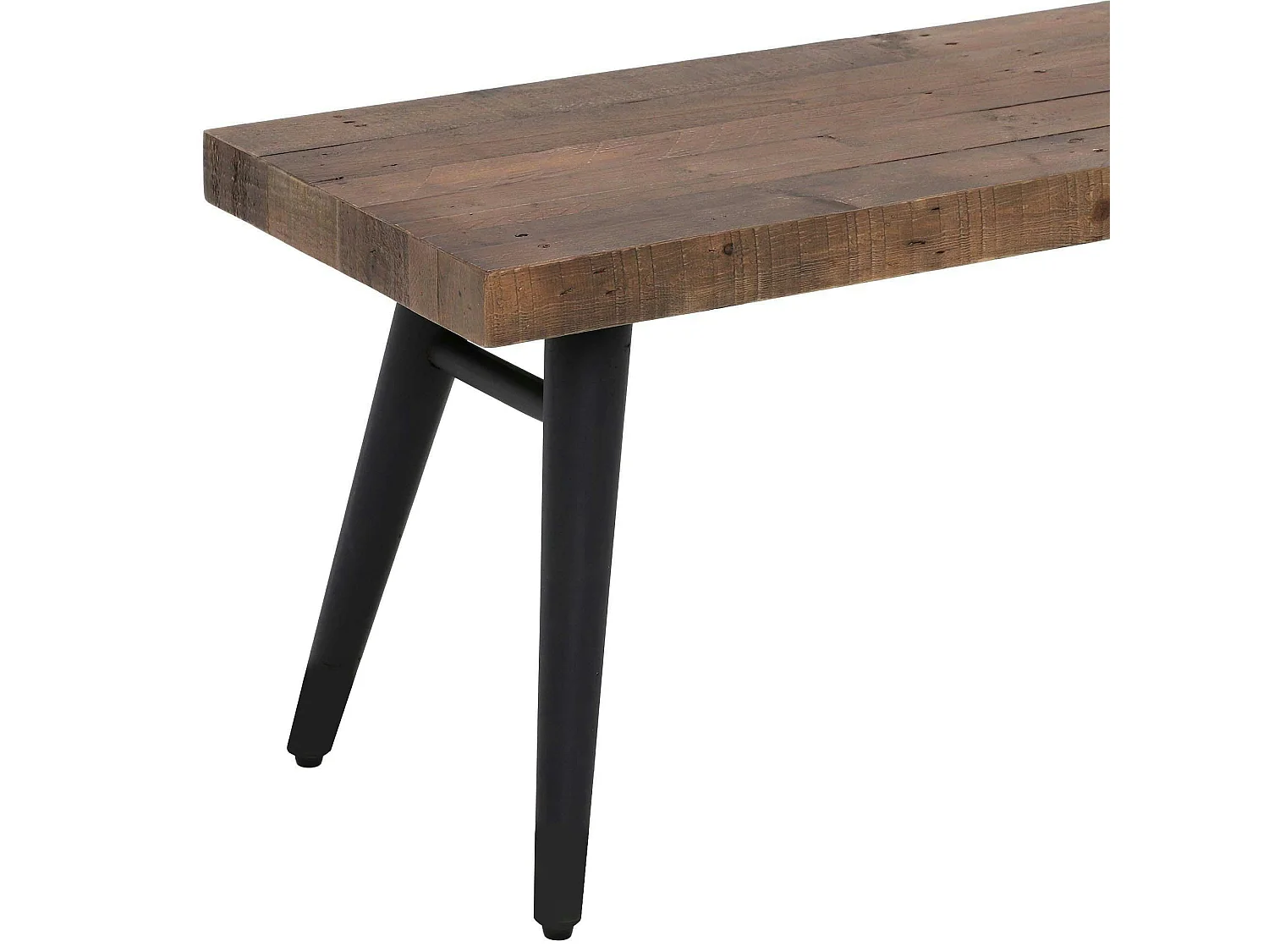 Banc de table bois recyclé piètement noir 140 cm ADÉLAÏDE