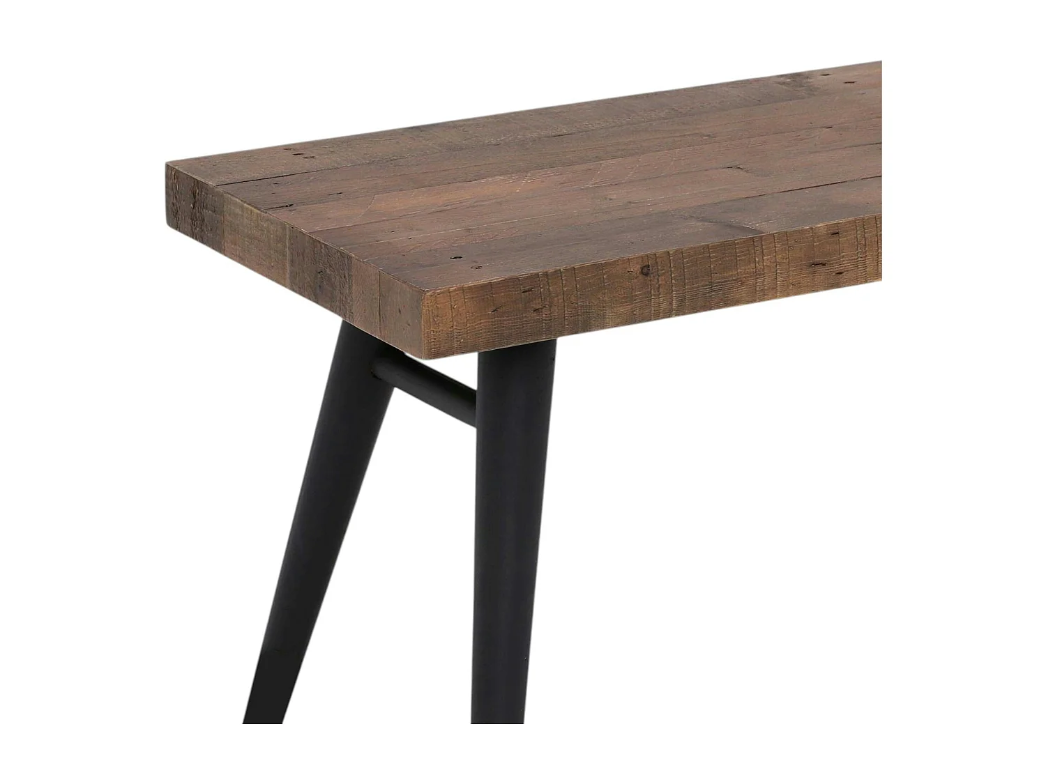 Banc de table bois recyclé piètement noir 140 cm ADÉLAÏDE