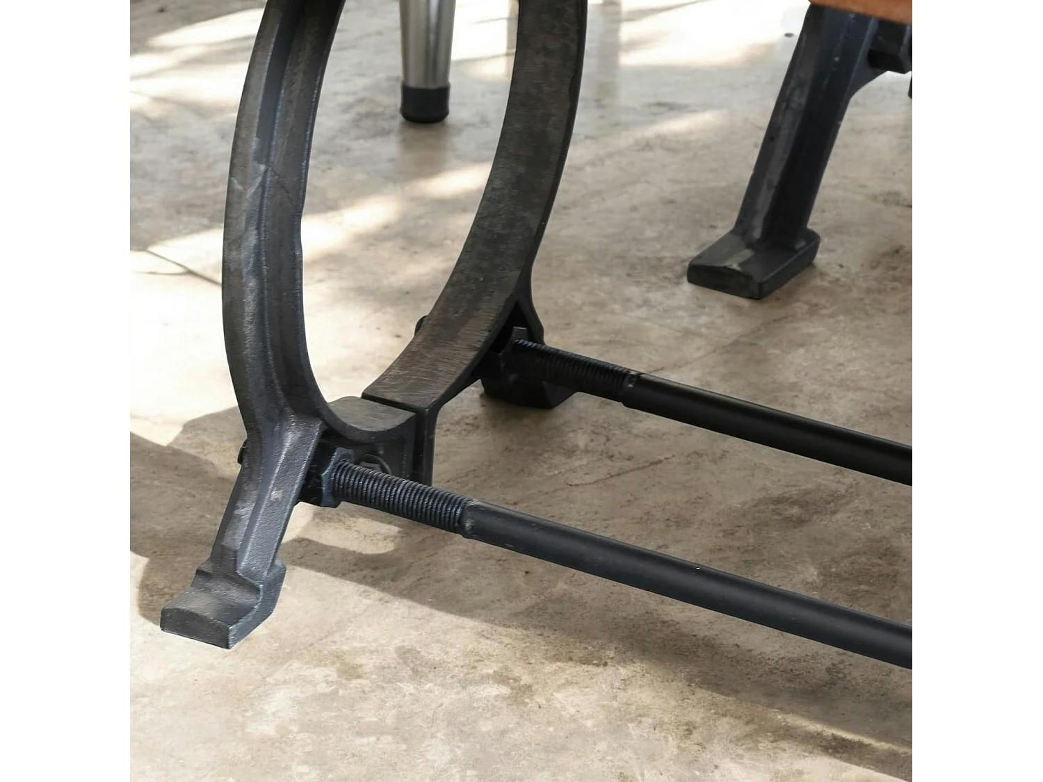 Banc industriel vintage bois recyclé 180 cm LEEDS