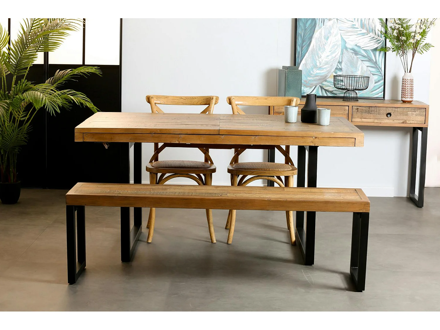 Banc bois recyclé 155cm BRISBANE